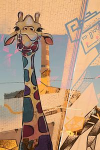Street Art Giraffe von Gisela- Art for You