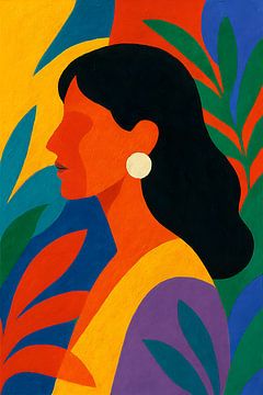 Silhouette einer malenden Frau. von Johannes