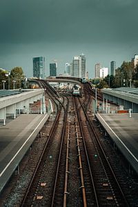 Train tracks Amsterdam Overamstel by Wilbert Tintel