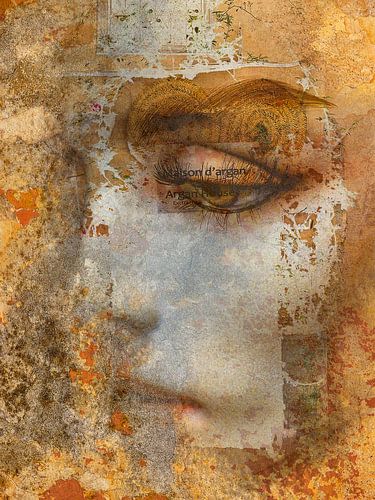 The face and golden colors