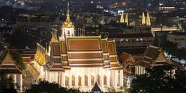 L'or du temple et le cœur de la grande ville - un panorama du soir sur Walter G. Allgöwer