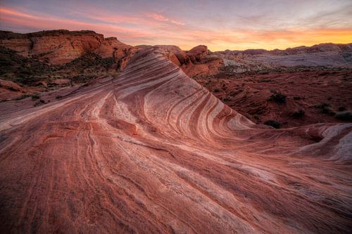 De Fire Wave in the Valley of Fire State Park, Nevada, USA