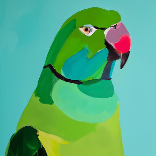 Großer Alexandersittich (Illustration)