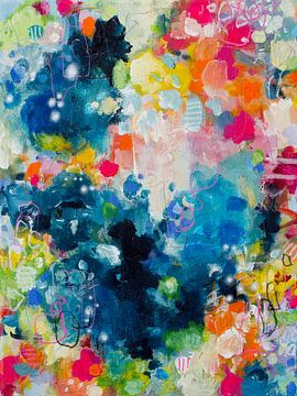 Starstruck - colorful abstract painting by Qeimoy