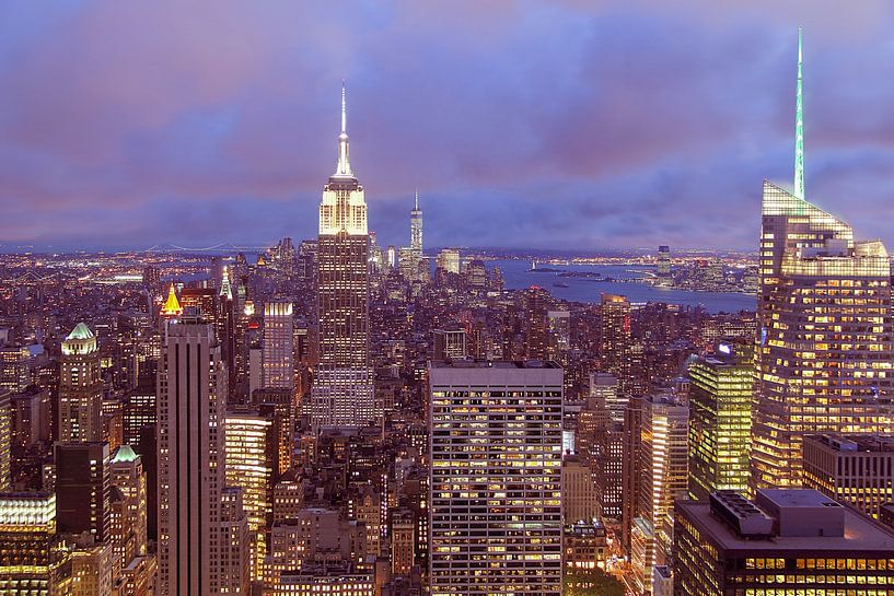 Uitzicht op Manhattan New York van Patrick Lohmüller