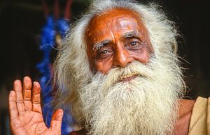portrait d'un vieil homme barbu, Inde
