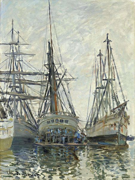 Claude Monet,Boote in einem Hafen von finemasterpiece