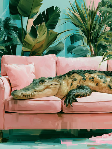 Krokodil-Sofa „Tropical“