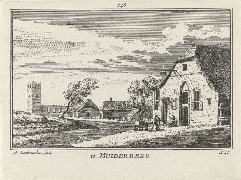 Abraham Rademaker, Gezicht op Muiderberg, 1640 van Atelier Liesjes