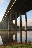Reflection of the Hunte bridge