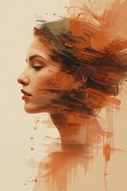 Interwoven identity - Woman in the flow of colour by Dante S