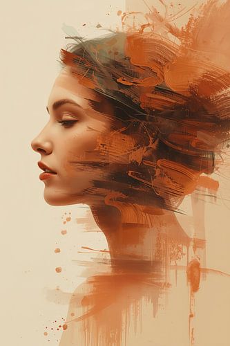 Identité tissée - Femme dans le flux des couleurs sur Dante S