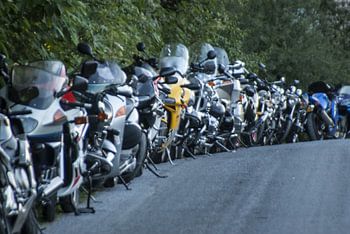Geparkeerde motorfietsen