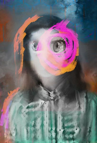 abstract portret van een vrouw