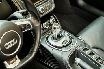 Audi R8 V10 Plus sportwagen versnellingspook van Sjoerd van der Wal Fotografie