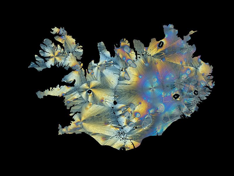 Iceland crystal map by Gerry van Roosmalen
