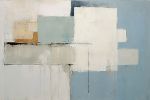 Geometric Abstract | Calm Blue Harmony