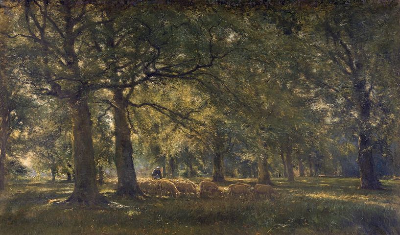 Paysage avec des moutons, Franz Courtens par Atelier Liesjes