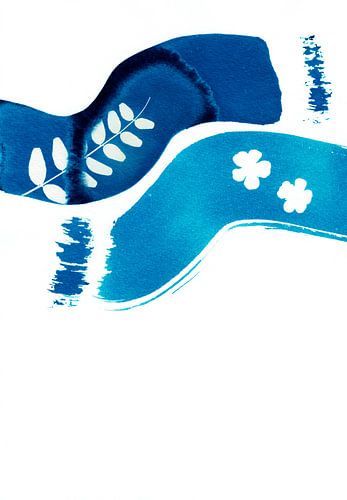 Minimalistische Blauwe Golven