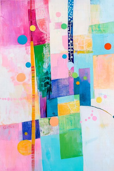 Creative play of colours - Abstract by Poster Art Shop