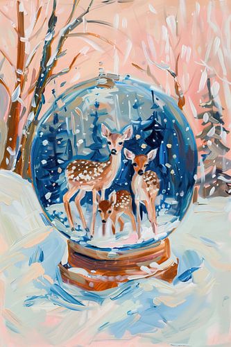 Winter Deer Sphere by Wonderful Art