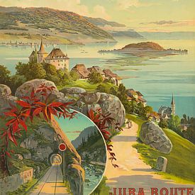Hugo d' Alési - Zwitserland. J. S. Bahn Jura Route (ca. 1908) van Peter Balan