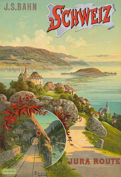 Hugo d’ Alési - Schweiz. J. S. Bahn Jura Route (ca. 1908) von Peter Balan