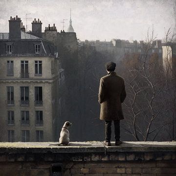 Compagnons silencieux : Réflexion sur un paysage urbain