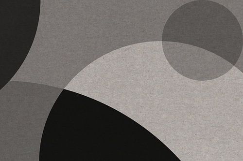 Scandinavische Zen: Grijze Cirkel Abstractie III