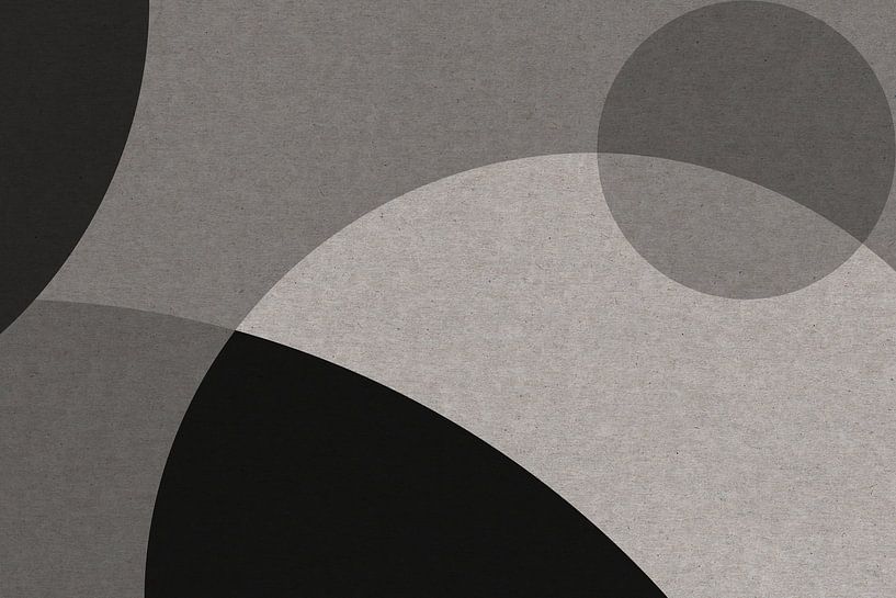 Scandinavian Zen: Grey Circle Abstraction III by Dina Dankers