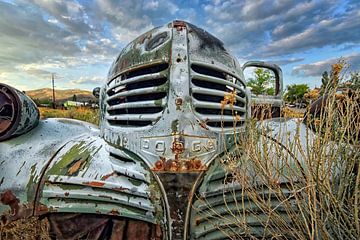 Verrostete Front eines Dodge von 1947 in Amerika.