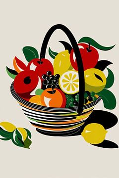 Bunte Obstschale Illustration von Imperial Art House