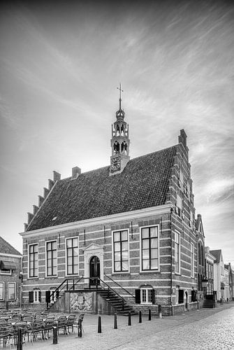 Historisch Stadhuis IJsselstein in Zwartwit