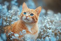 Cute Ginger Cat - Springtime Gaze