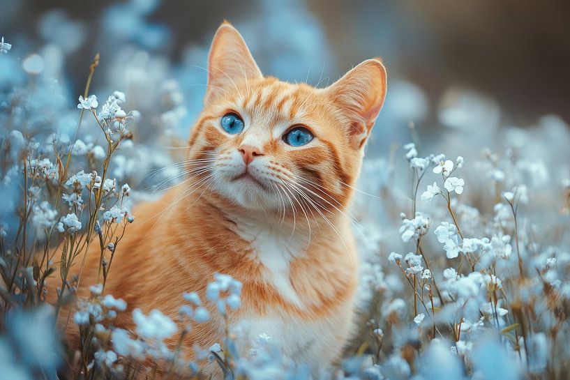 Cute Ginger Cat - Springtime Gaze by Matthias Hauser