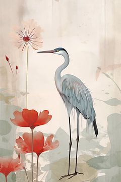 Blue Heron by Caroline Guerain