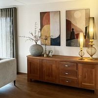 Kundenfoto: Modernes geometrisches buntes Werk von Moderne Kollektion, als ArtFrame