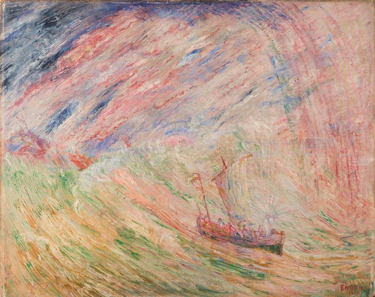 Christus bedaart de storm, James Ensor van All the Masters