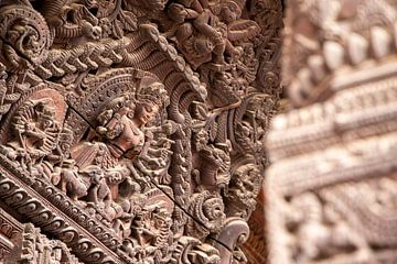 Wood carving on temple by Floyd Angenent