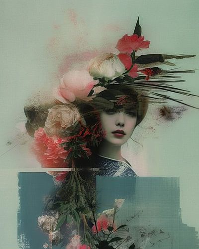 Vintage-Collage "Blumen"