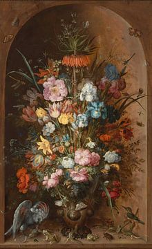 Large flower still life with Crown Imperial, Roelant Saverij