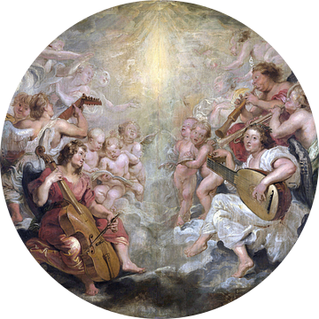 Engelen maken muziek, Peter Paul Rubens - 1627 van Atelier Liesjes