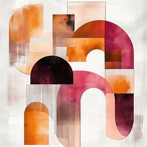 Formes harmoniques en arc dans des tons chauds