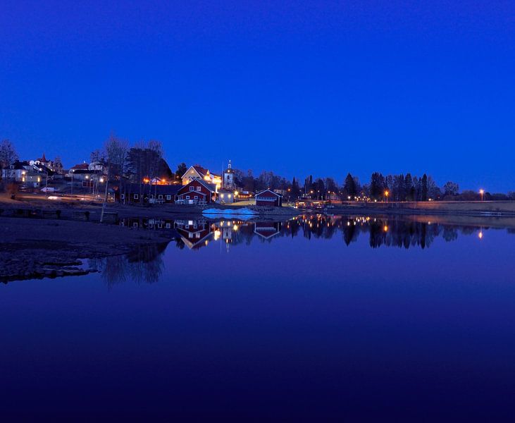 Village at night by Christer Andersson
