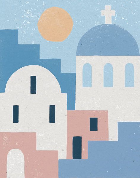 Santorini Summer I, Moira Hershey by Wild Apple