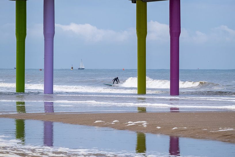Surfeur en couleur par Karin van Bylevelt