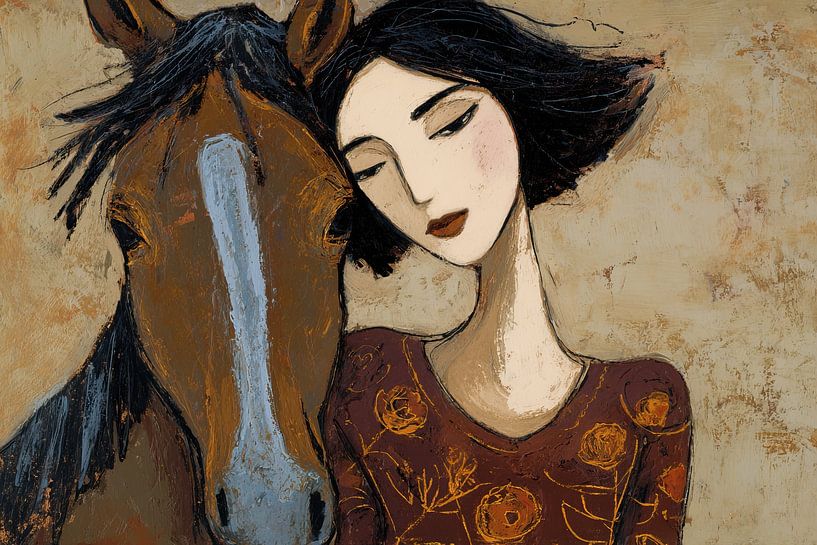 Cheval de Marken peinture | Connected in Silent par Peinture Abstraite