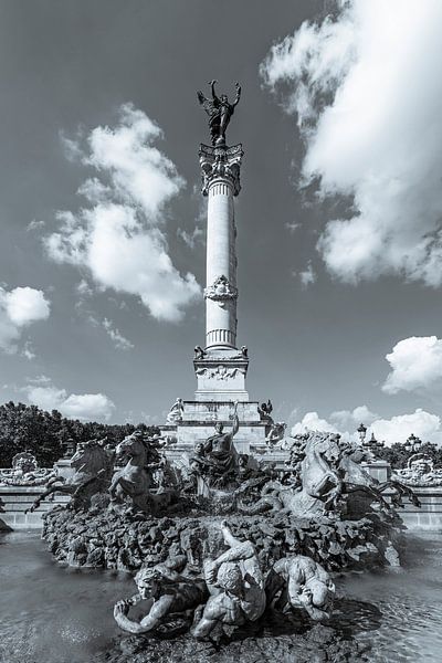 Monument aux Girondins in Bordeaux - monochrome by Werner Dieterich