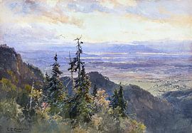 Benediktenwand (Blick auf Schlehdorf und den Kochelsee), EDWARD THEODORE COMPTON, 1875 von Atelier Liesjes