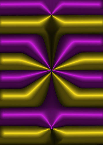 Vibrant Neon Gold and Purple Geometric Abstract Starburst